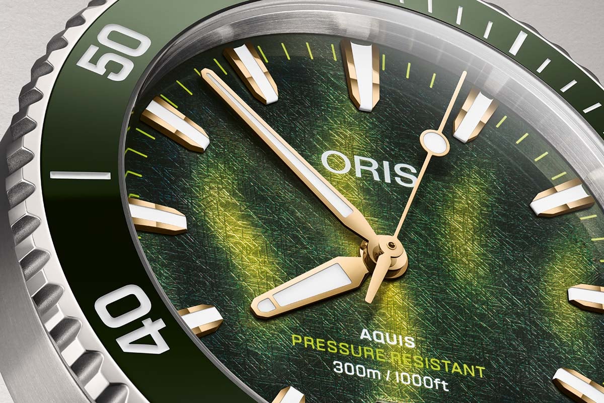 Oris Kelp Forest Limited Edition: Zifferblattdetail