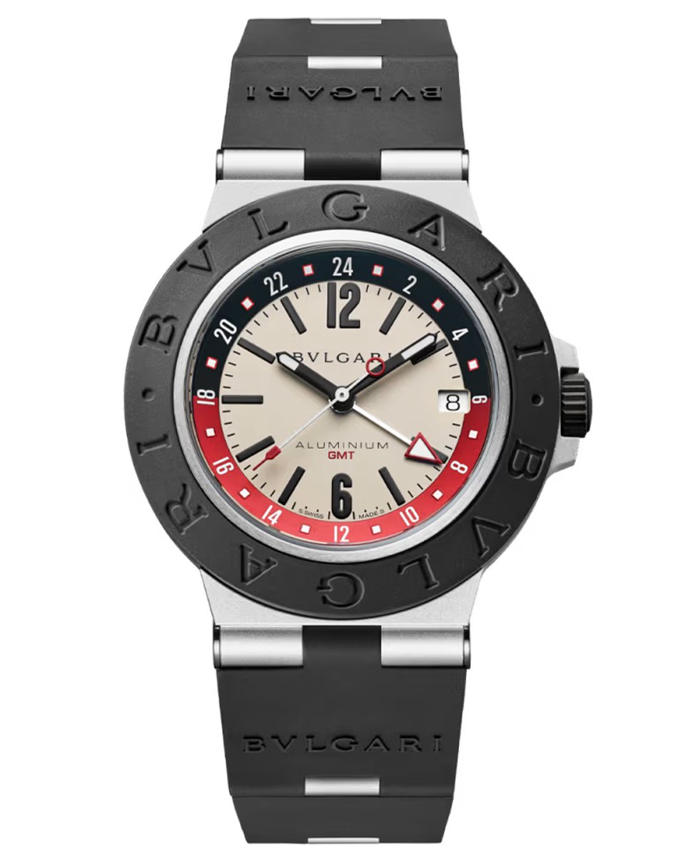 Bvlgari – Aluminium GMT, Armbanduhr mit Kautschukband und GMT-Komplikation