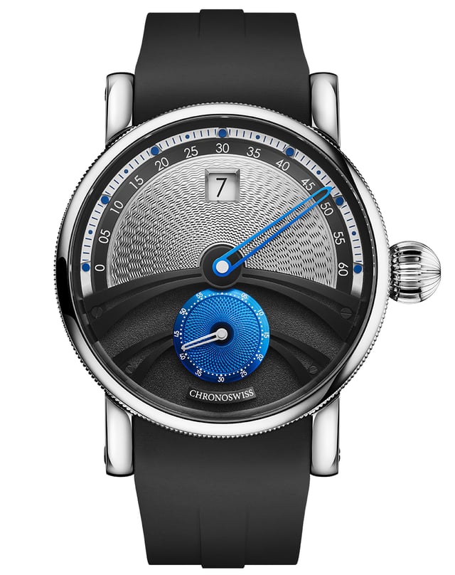 Chronoswiss – Delphis Glacier, automatische Titanuhr mit springender Stunde und Regulator-Komplikation