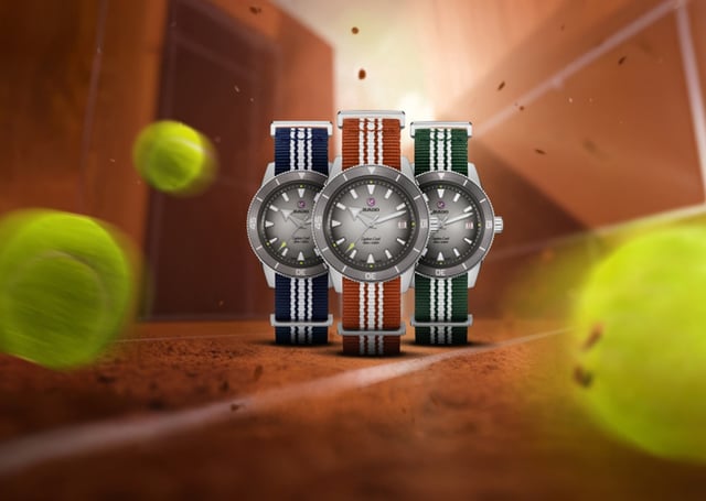 Rado Captain Cook x Tennis Limited Edition Trio mit Nato-Bändern und Tennisbällen