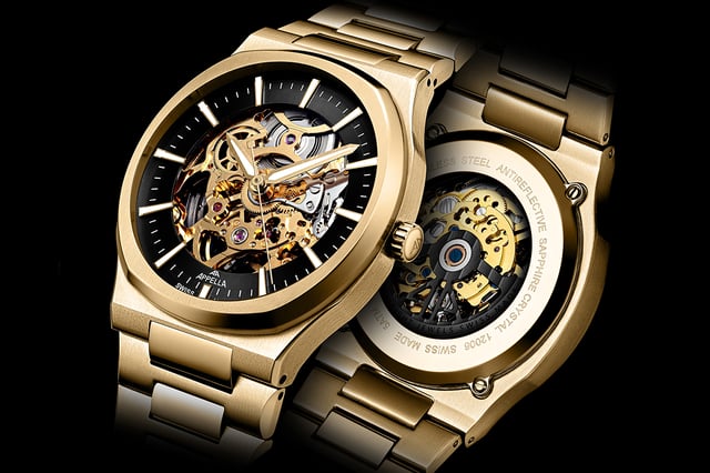 Appella – 12006.1114AS, goldfarbene Automatikuhr aus Edelstahl