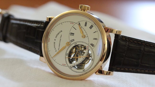 Highlight des Besuchs bei A. Lange & Söhne: das Richard Lange Tourbillons "Pour le Mérite"