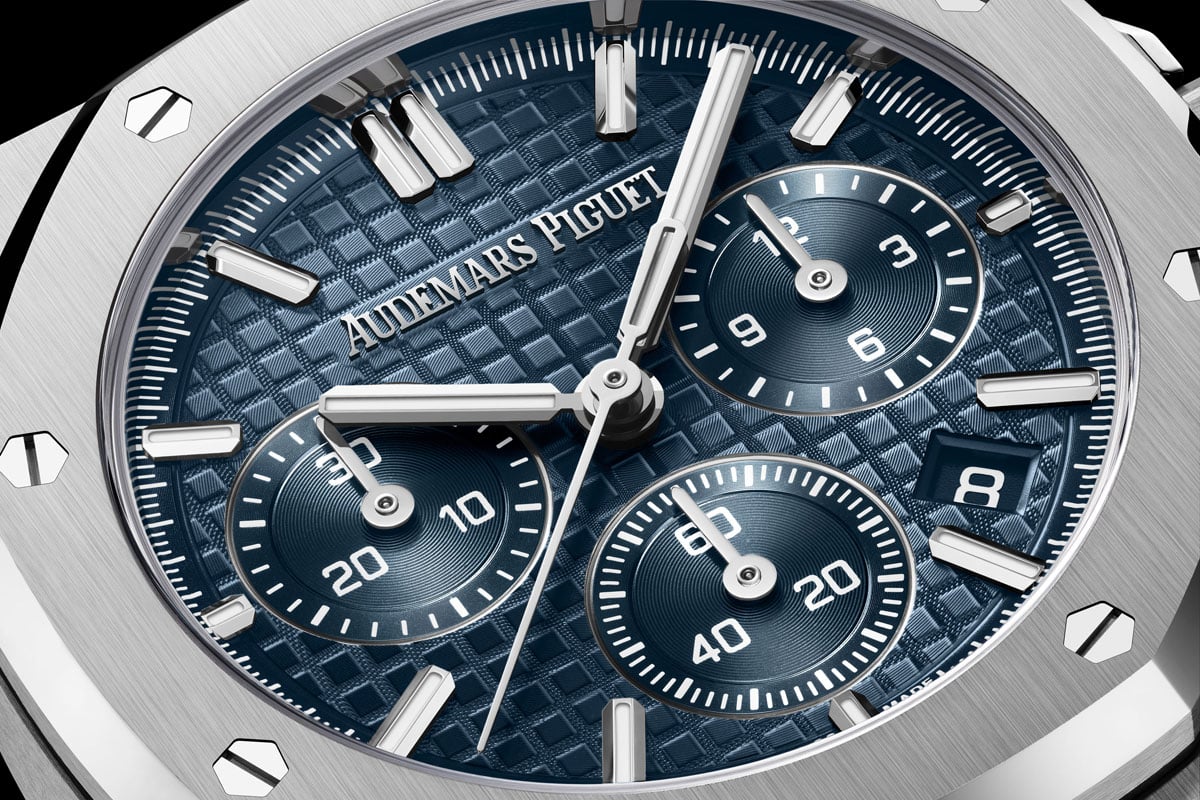 Audemars Piguet: Royal Oak Chronograph Automatik 38 mm Edelstahl Zifferblatt