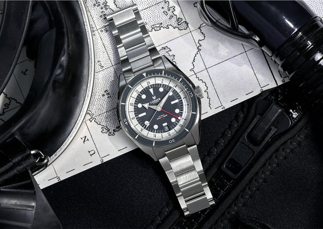 Lorier – Hydra Series III, Retro-Taucheruhr mit Automatikwerk und GMT-Funktion