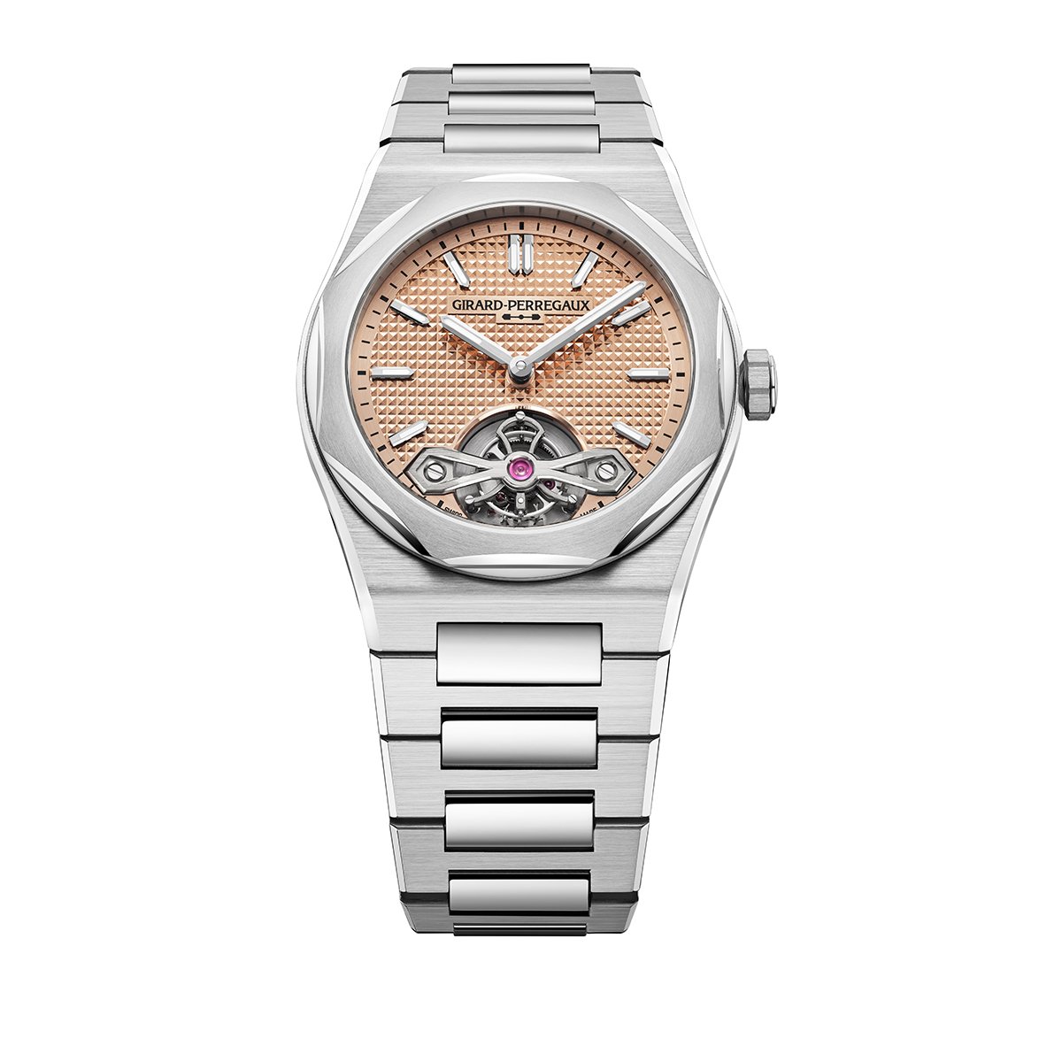 Frontansicht der Girard-Perregaux Laureato Fifty Tourbillon Micro-Rotor 39mm