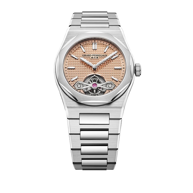 Frontansicht der Girard-Perregaux Laureato Fifty Tourbillon Micro-Rotor 39mm