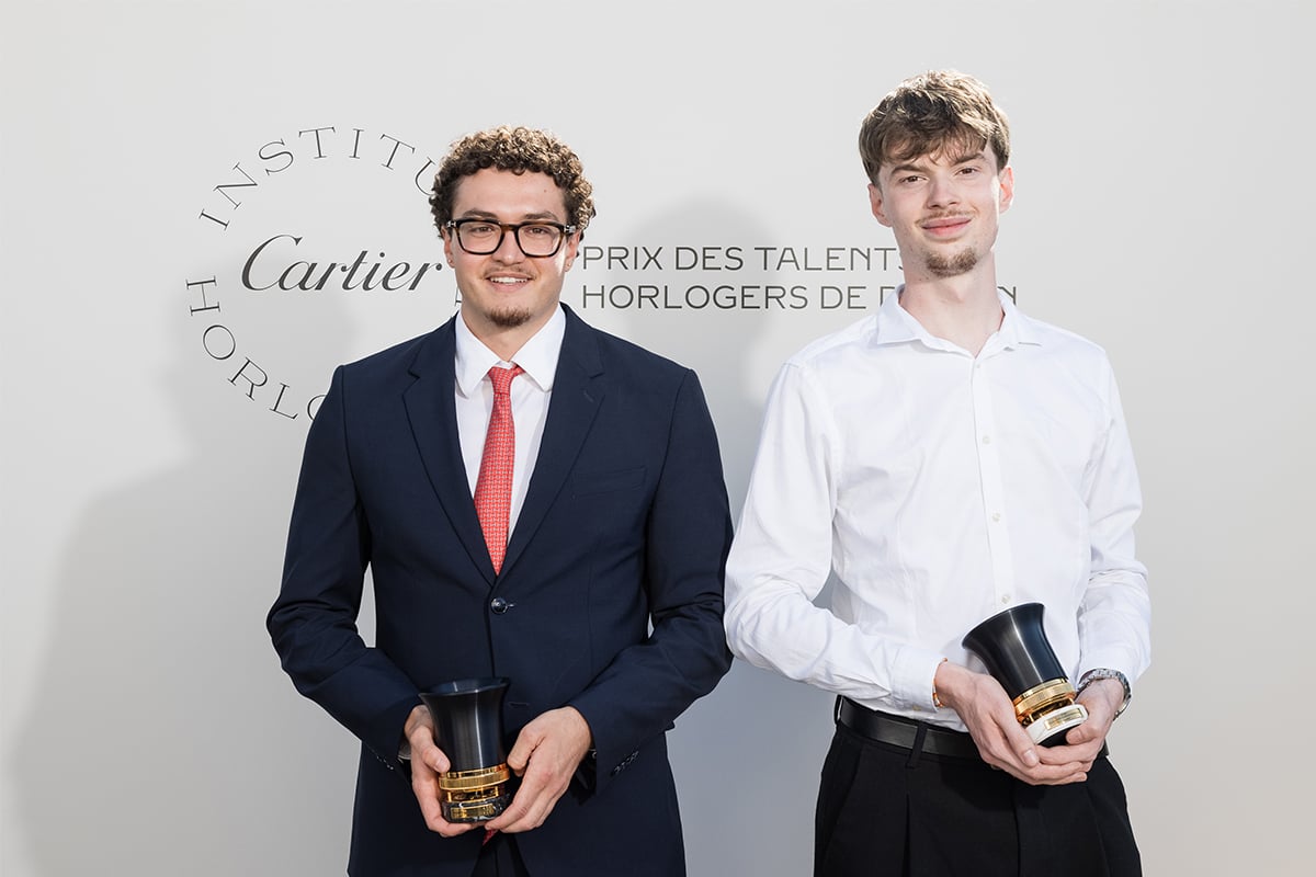 Die beiden Gewinner des Cartier Prix des Talents Horlogers de Demain
