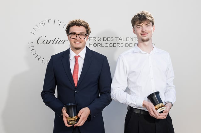 Die beiden Gewinner des Cartier Prix des Talents Horlogers de Demain