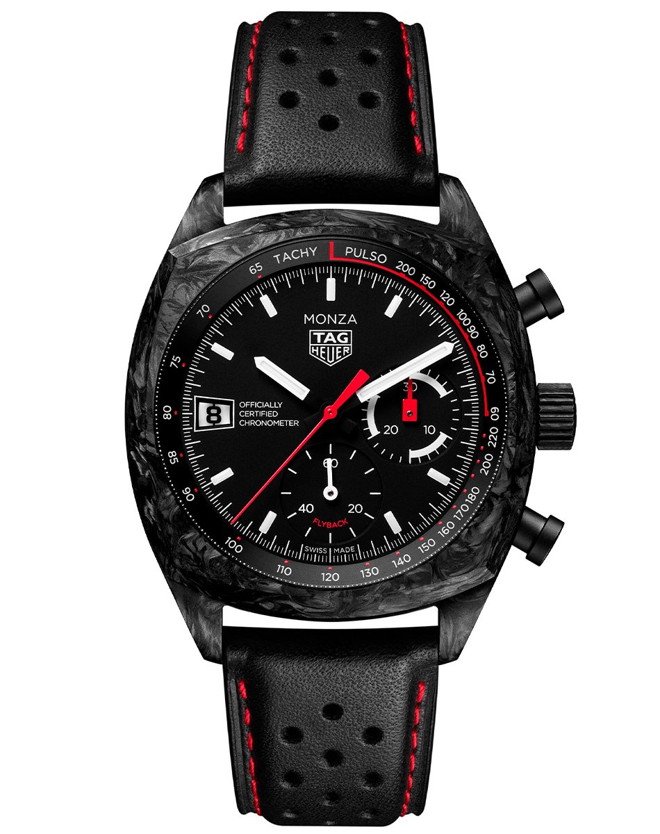 TAG Heuer – Monza Flyback Chronograph, limitierter Chronograph aus Carbon mit Automatikkaliber 