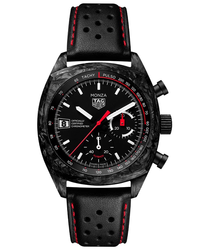 TAG Heuer – Monza Flyback Chronograph, limitierter Chronograph aus Carbon mit Automatikkaliber 