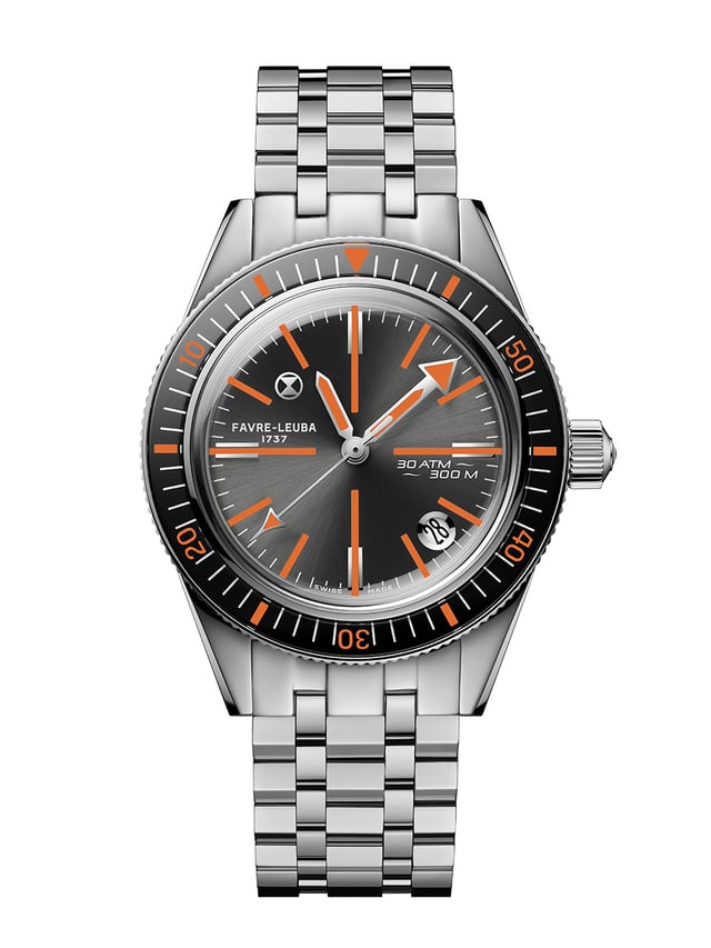 Favre Leuba Deep Raider Revival, Uhr am Metallband