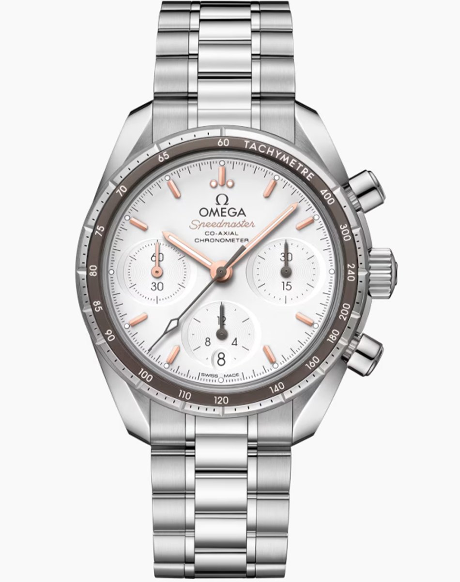 Omega – Speedmaster 38, Chronograph mit mechanischem Werk und Stahlband