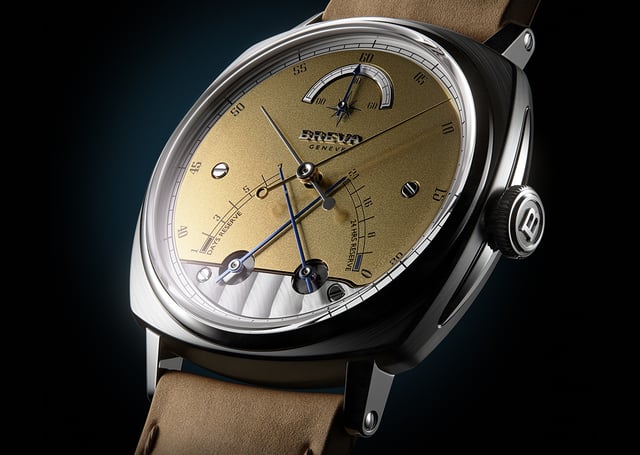 Breva Genève – „Segreto di Lario“ Meridian Gold, Luxusuhr aus Titan mit Handaufzugswerk