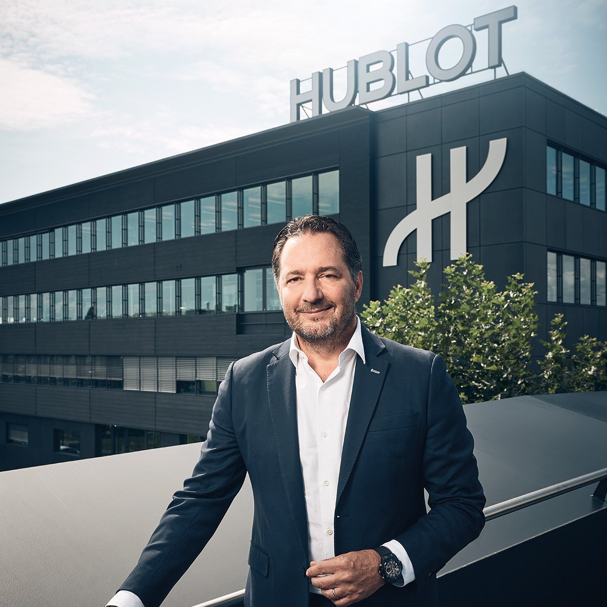 Julien Tornare, CEO, vor der Hublot Manufaktur