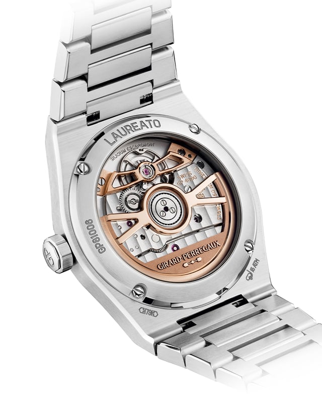Girard-Perregaux – Laureato Fifty, Stahlsportuhr mit Manufakturkaliber und aufwendig gearbeitetem Zifferblatt