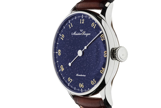 Meistersinger Pangaea Aventurin, Zifferblatt von der Seiten