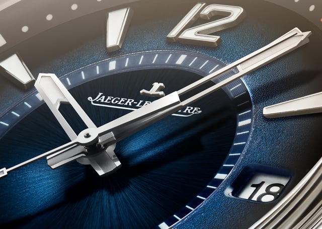 Nahaufnahme der Jaeger-LeCoultre Polaris Date, Zifferblatt