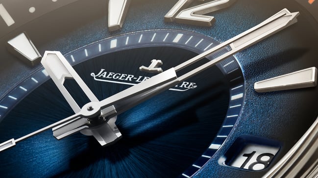 Nahaufnahme der Jaeger-LeCoultre Polaris Date, Zifferblatt