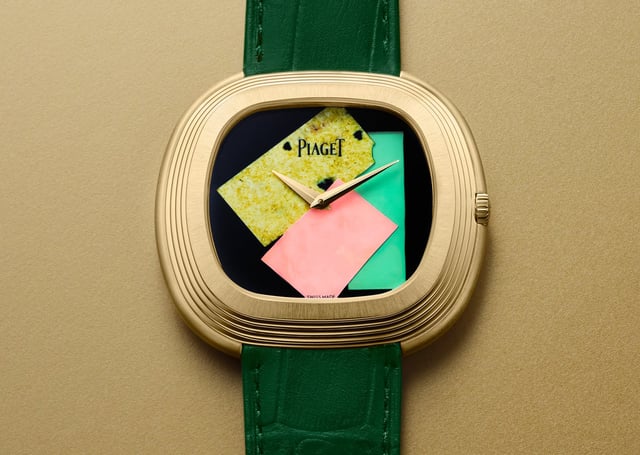 Luxusuhr von Piaget mit Steinzifferblatt aus Gold