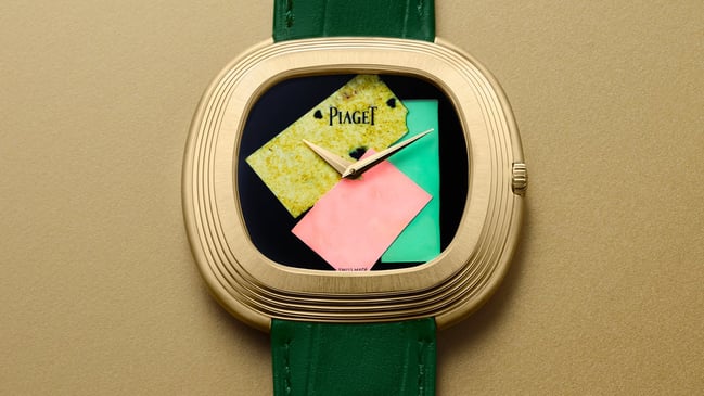 Luxusuhr von Piaget mit Steinzifferblatt aus Gold