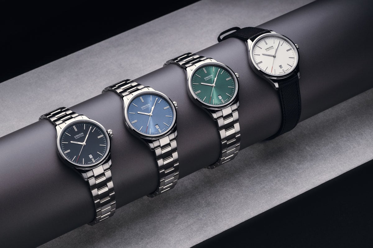 Union Glashütte: Viro Datum mit verschiedenfarbigen Zifferblättern