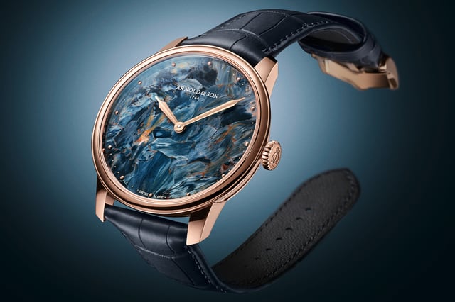 Arnold & Son – HM Pietersite, Dresswatch mit Steinzifferblatt und mechanischem Uhrwerk
