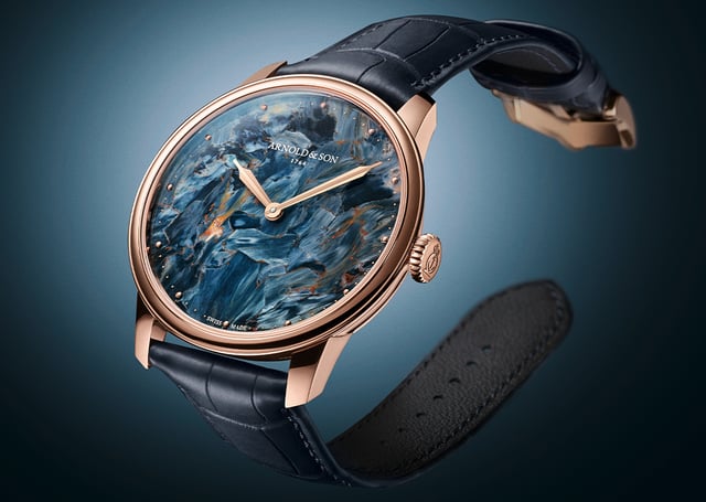 Arnold & Son – HM Pietersite, Dresswatch mit Steinzifferblatt und mechanischem Uhrwerk