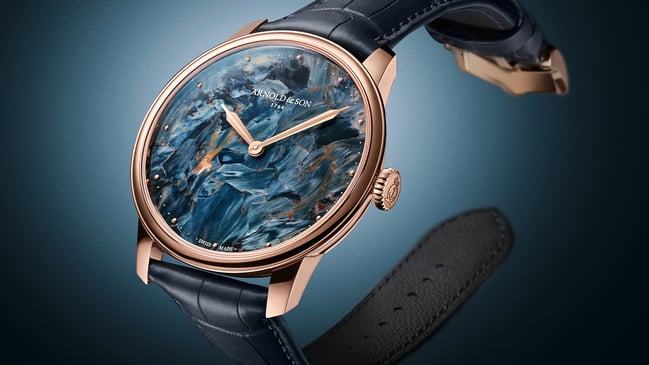 Arnold & Son – HM Pietersite, Dresswatch mit Steinzifferblatt und mechanischem Uhrwerk