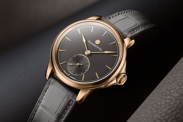 Tutima Glashuette Patria, Ref. 6600-23, braunes Zifferblatt