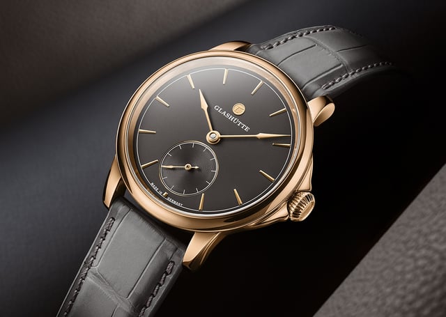 Tutima Glashuette Patria, Ref. 6600-23, braunes Zifferblatt