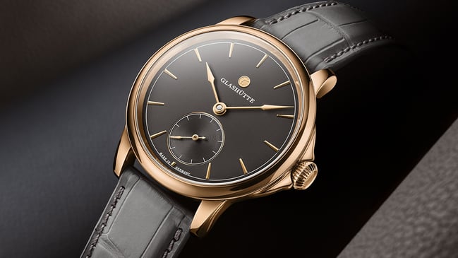 Tutima Glashuette Patria, Ref. 6600-23, braunes Zifferblatt