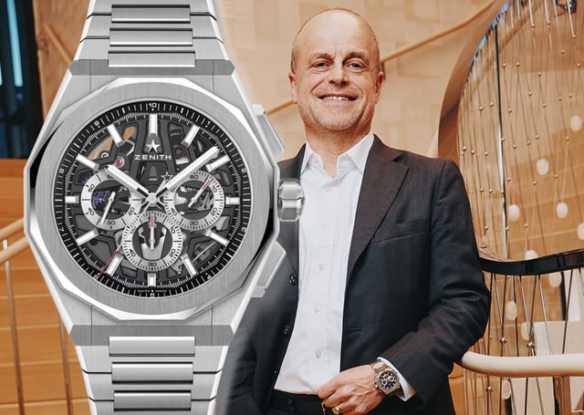 Benoit de Clerck, CEO of Zenith und Edelstahluhr Defy Skyline Chronograph Skeleton