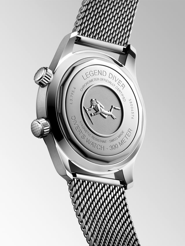 Longines Legend Diver 59, L3.795.4.59.9, Gehäuseboden