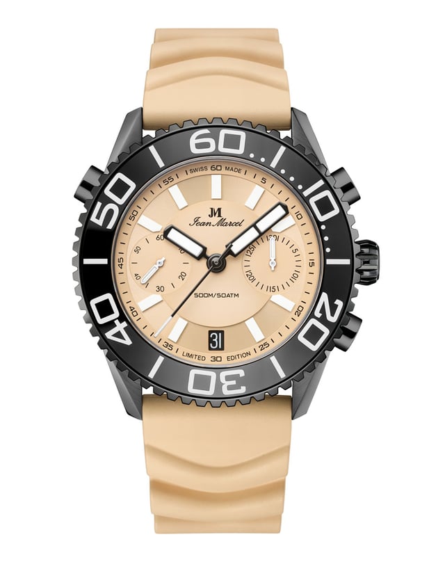 Jean Marcel: Maris Ti500 in DLC-beschichtetem Titan mit Kautschukband