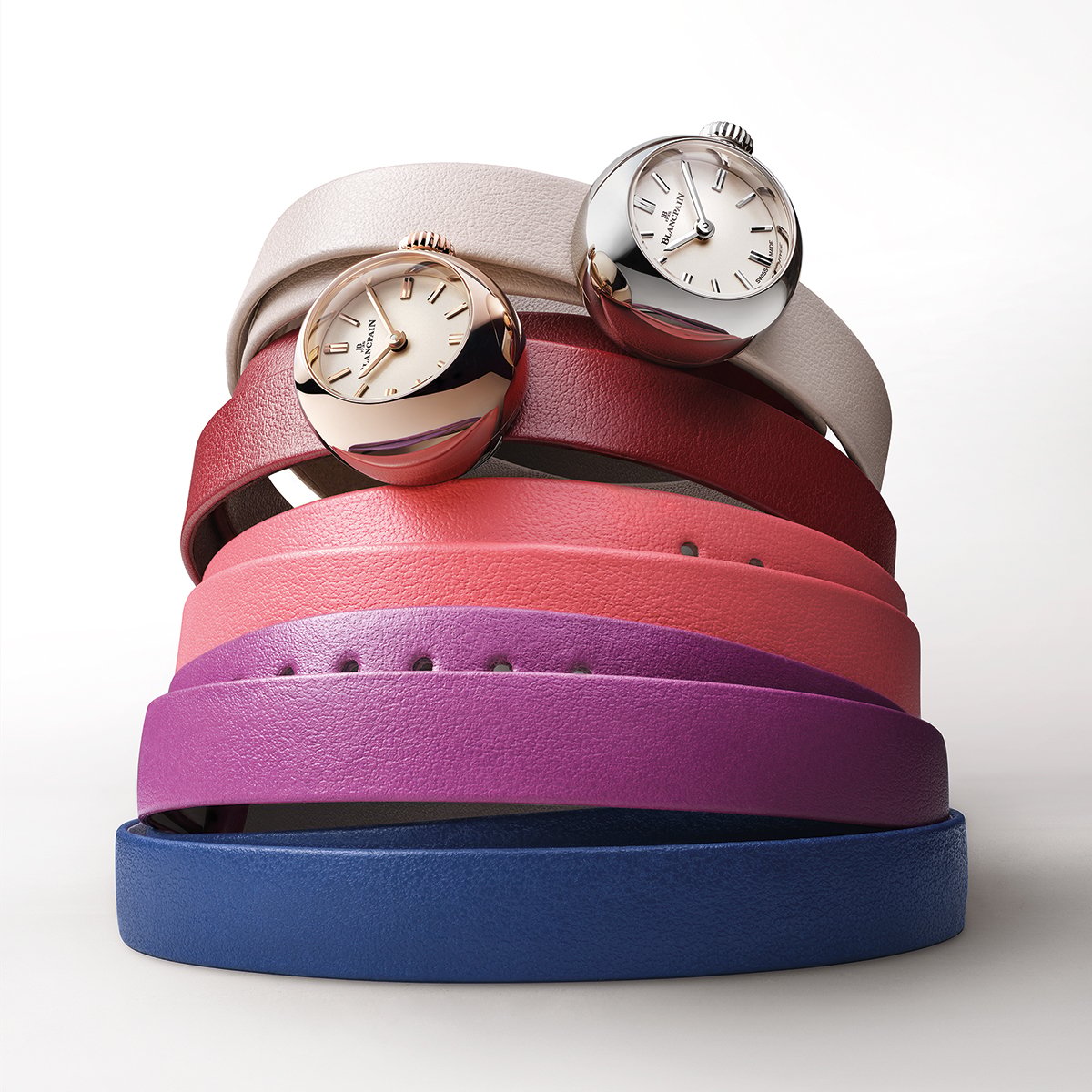 Blancpain Ladybird Lady B mit farbigen Bändern