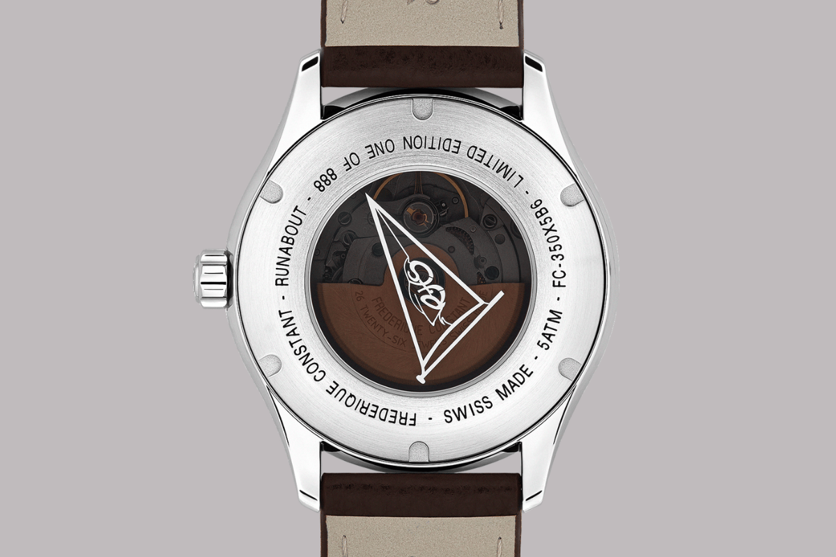 Gehäuseboden, Rückseite der Frederique Constant Classics Runabout Automatic GMT