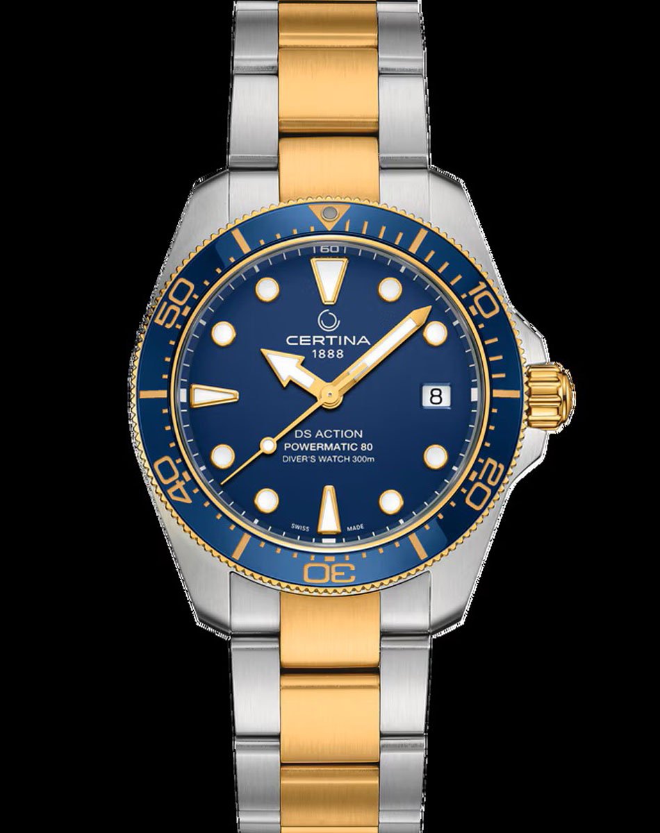 Certina: DS Action Diver 38mm Powermatic 80 in Bicolor