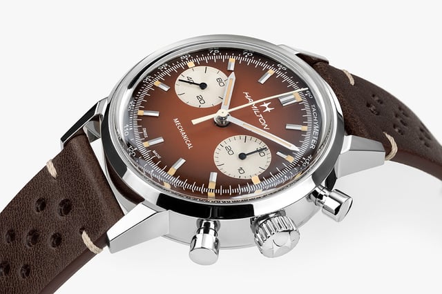 Hamilton American Classic Chronograph H, Ref. H38429591, rotes Zifferblatt