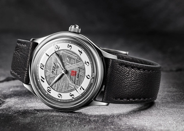 Kurono Tokyo – Kurono Special Projects 37 mm Inseki, elegante Automatikuhr mit Meteoritenzifferblatt und Lederband