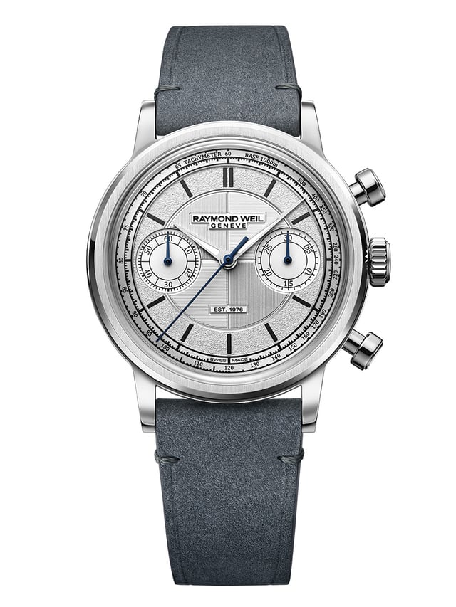 Raymond Weil Millesime The Fifty 37 mm, Referenz 1976-STC-65001, Frontansicht Uhr