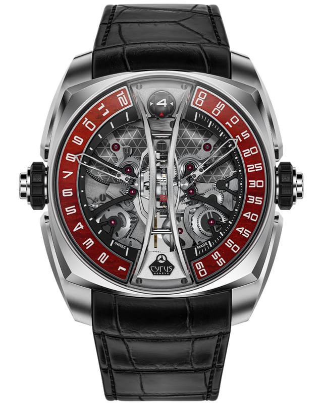 Cyrus – Klepcys Vertical Tourbillon Jasper, ausgefallenes Haute-Horlogerie-Modell mit Tourbillon