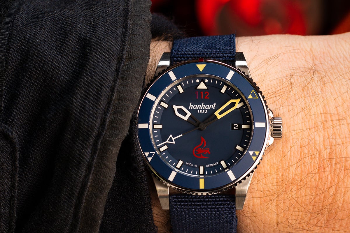 Hanhart Thermosphere Limited Edition, Wristshot Handgelenk