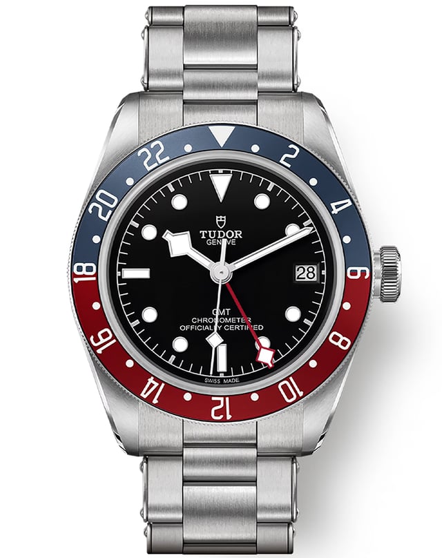 Tudor Black Bay GMT, Tollwatch aus Edelstahl mit blau-roter Lünette und Automatikwerk