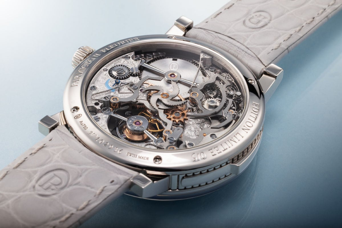 Parmigiani: Kaliber PF950 der Carillon Tourbillon