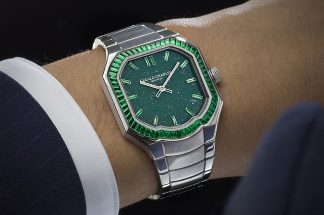 Gerald Charles Masterlink Gem Set Stone dial Green Aventurine dial: Wrist, Titel