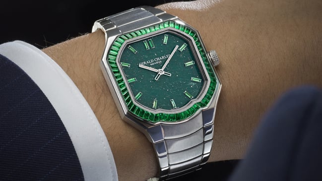 Gerald Charles Masterlink Gem Set Stone dial Green Aventurine dial: Wrist, Titel