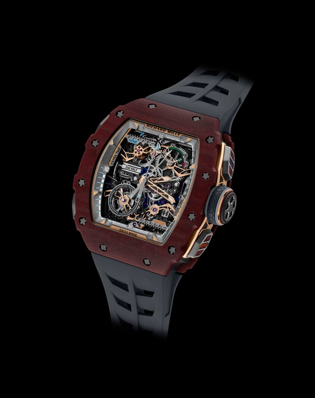 Richard Mille: RM 41-01 Tourbillon Soccer in karminrotem Basalt TPT