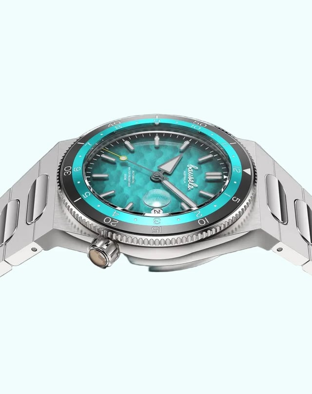 Bausele – Elemental Oceanic Blue, Taucheruhr mit Automatikwerk und blauem Zifferblatt