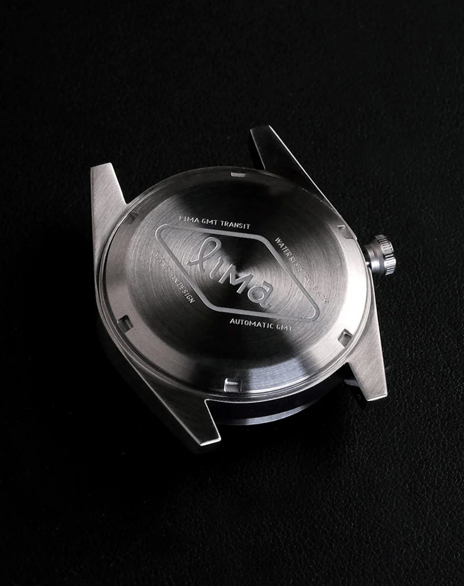 Lima – GMT Transit Grey, Edelstahluhr mit GMT-Funktion und grauem Zifferblatt
