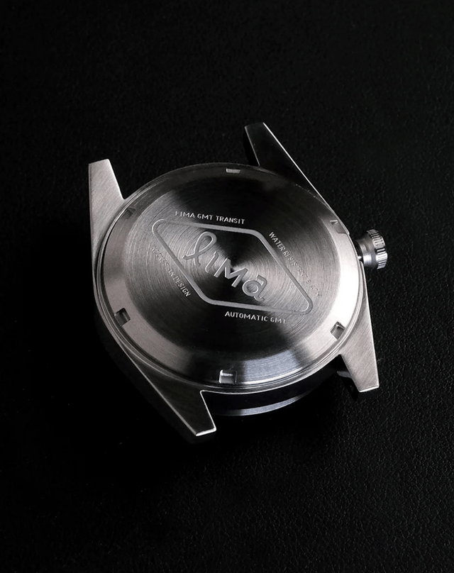 Lima – GMT Transit Grey, Edelstahluhr mit GMT-Funktion und grauem Zifferblatt